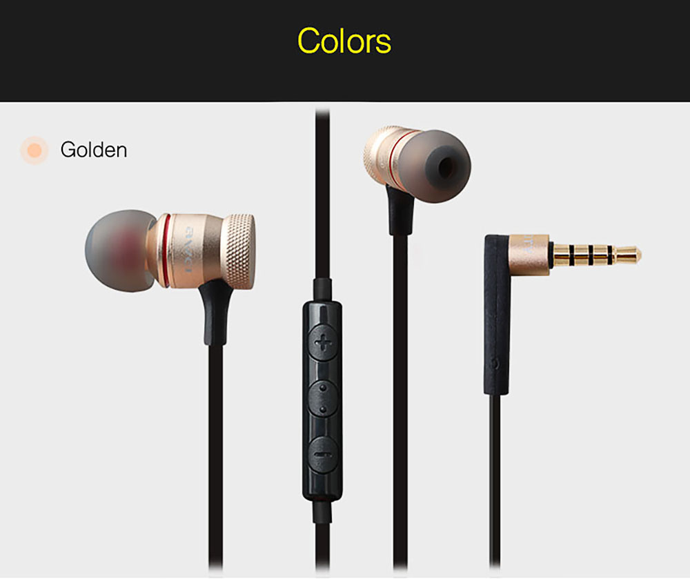 AWEI ES - 70TY 3.5MM Plug Stereo Music Earphones Headphones AWEI ES - 70TY 3.5MM Plug Stereo Music Earphones Headphones