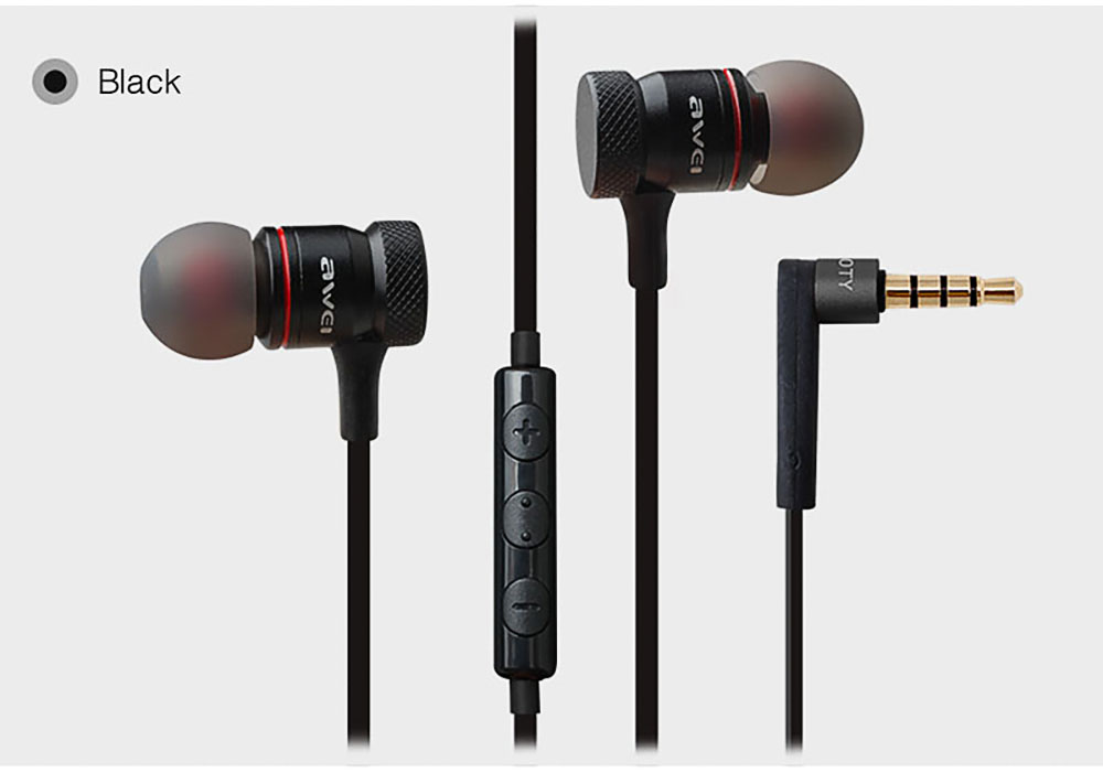 AWEI ES - 70TY 3.5MM Plug Stereo Music Earphones Headphones AWEI ES - 70TY 3.5MM Plug Stereo Music Earphones Headphones