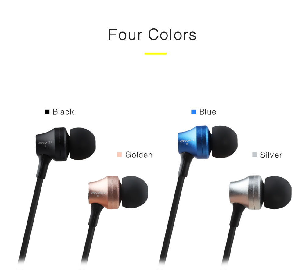 AWEI ES910i 3.5MM Plug Stereo Music Earphones Headphones AWEI ES910i 3.5MM Plug Stereo Music Earphones Headphones