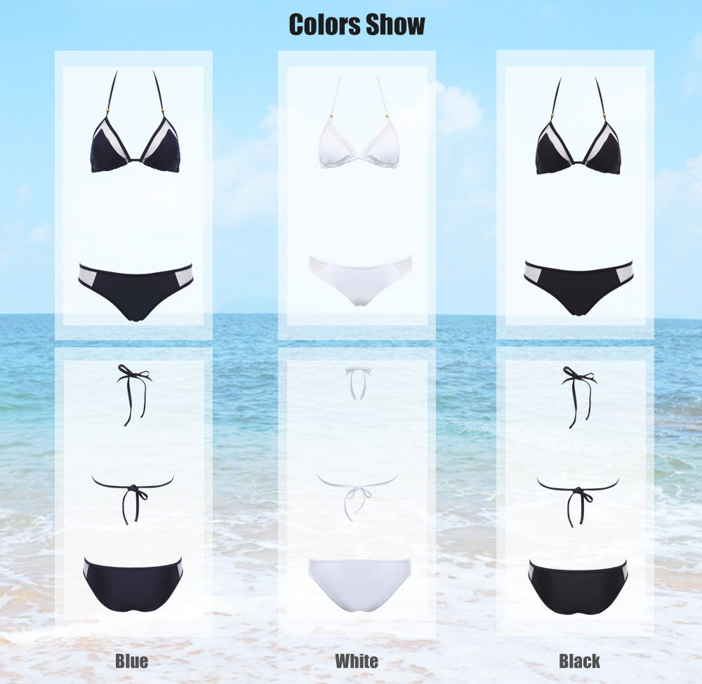 Two-piece Unique Sexy Grenadine Bikini Swimwear Set Suit