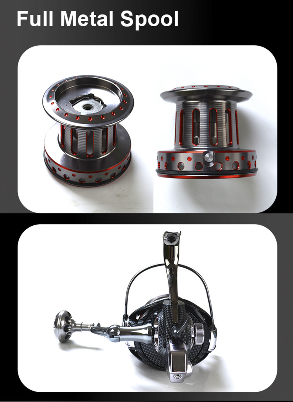 SHISHAMO Big 4.7:1 Full Metal Fishing Spinning Reel with Foldable Handle SHISHAMO Big 4.7:1 Full Metal Fishing Spinning Reel with Foldable Handle