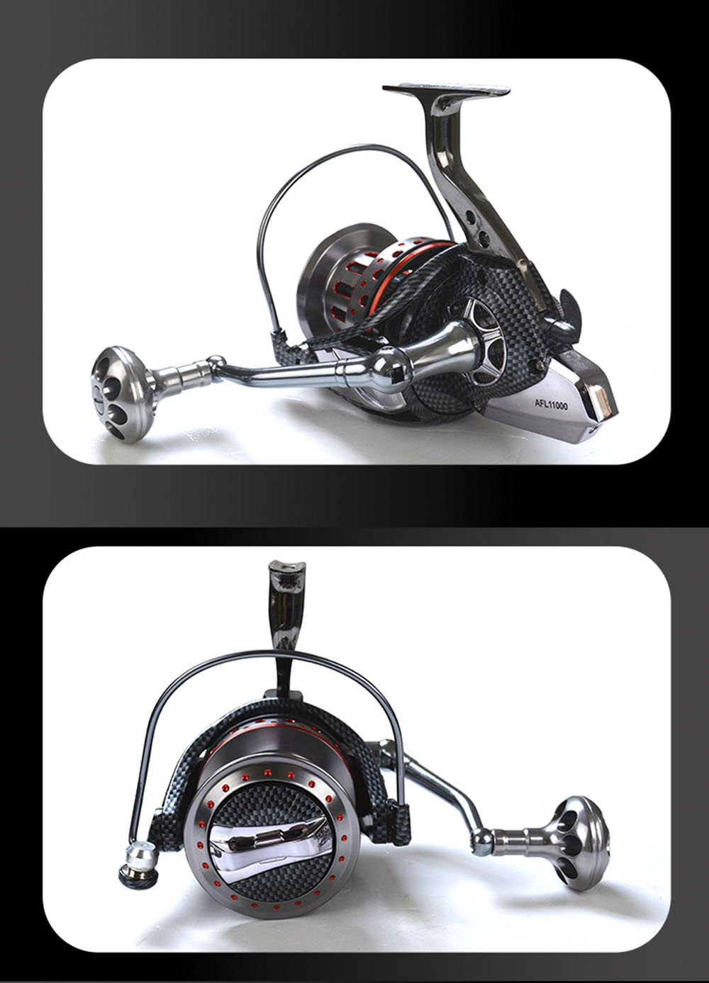SHISHAMO Big 4.7:1 Full Metal Fishing Spinning Reel with Foldable Handle SHISHAMO Big 4.7:1 Full Metal Fishing Spinning Reel with Foldable Handle