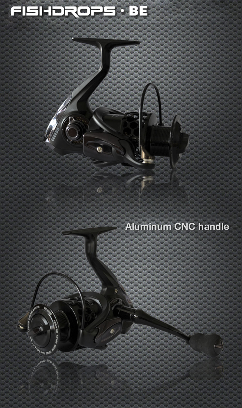 FISHDROPS Full Metal Fishing Spinning Reel with Foldable Handle FISHDROPS Full Metal Fishing Spinning Reel with Foldable Handle