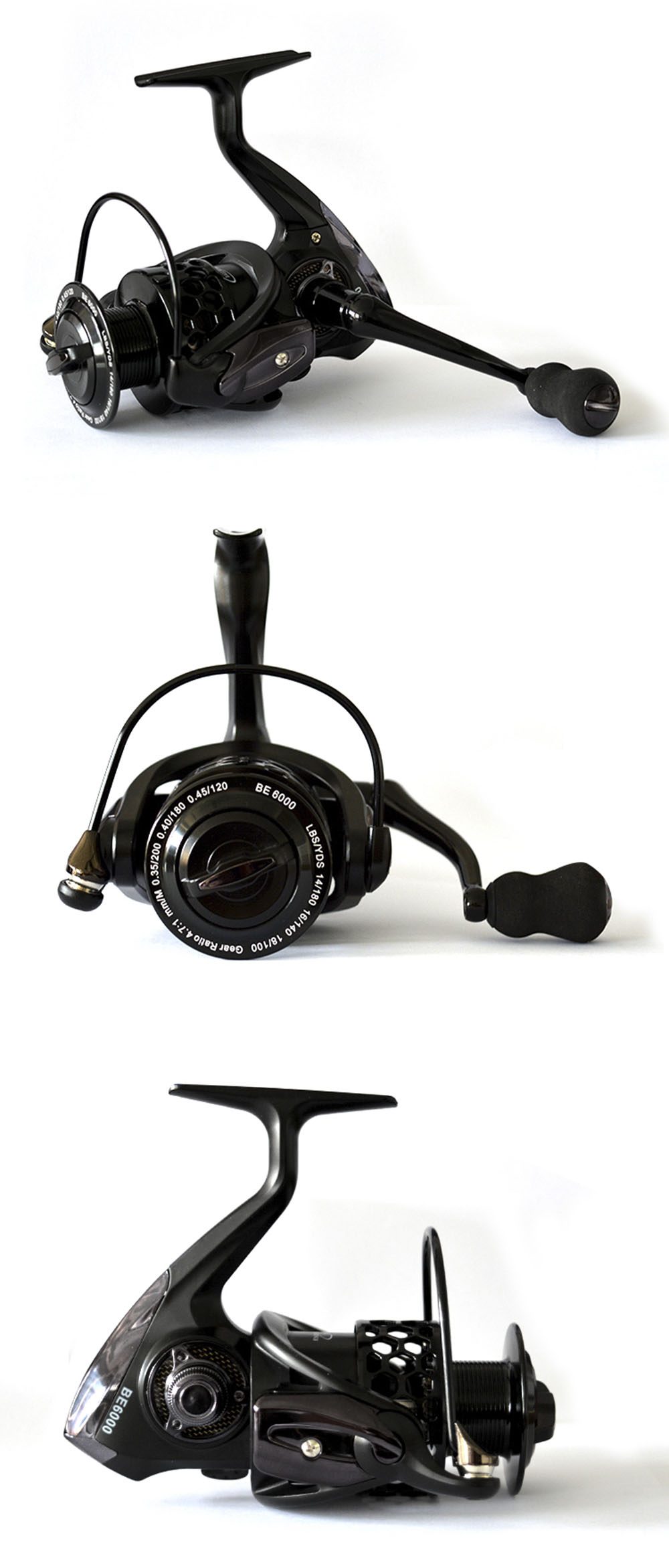 FISHDROPS Full Metal Fishing Spinning Reel with Foldable Handle FISHDROPS Full Metal Fishing Spinning Reel with Foldable Handle