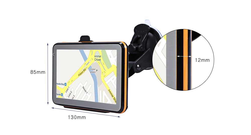 5 inch Vehicle GPS Navigation TFT LCD Touch Screen Voice Guidance Multifunction Maps