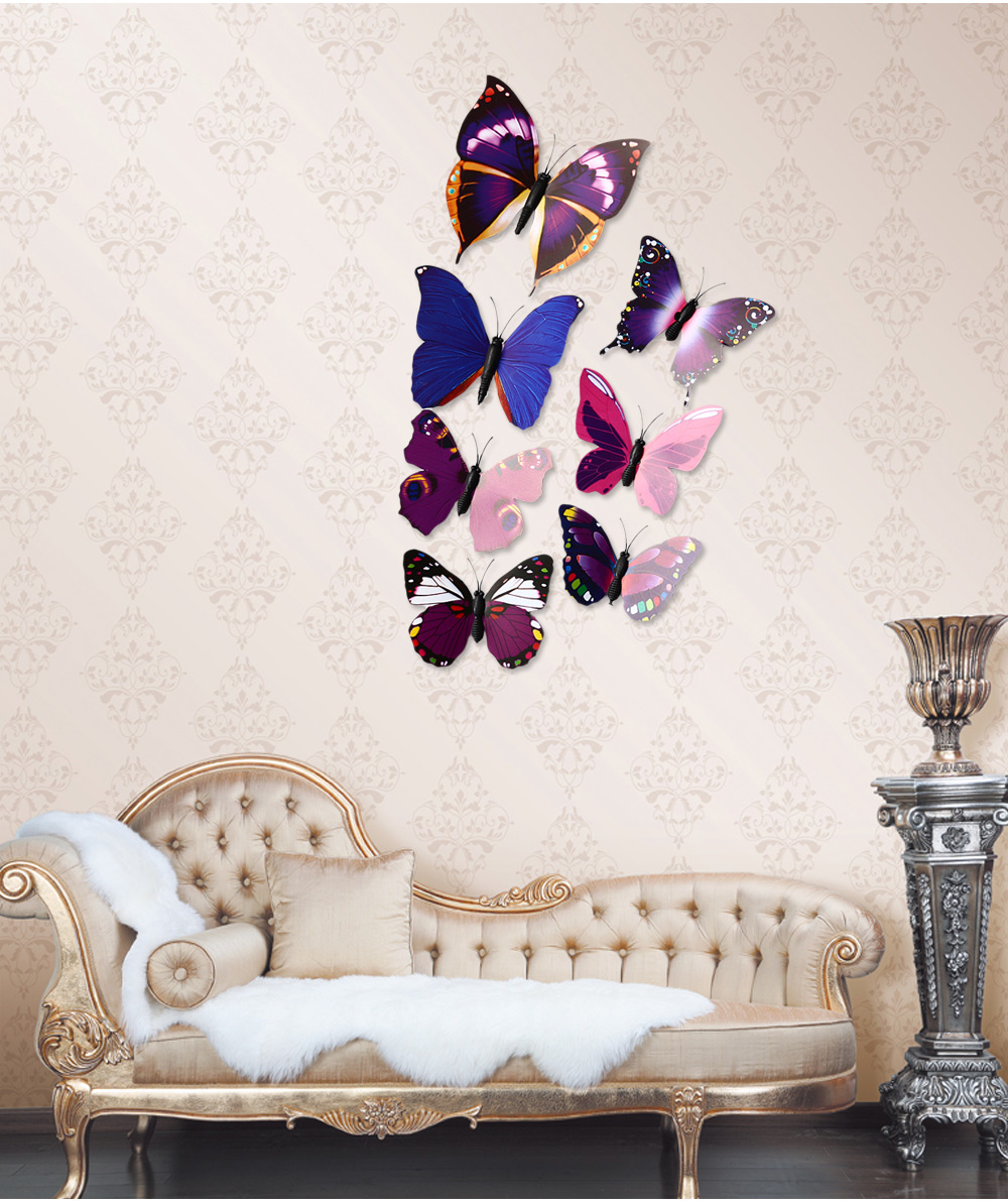 12pcs 3D Butterfly Wall Decor Stickers for Living Room Bedroom Office Decorations 12pcs 3D Butterfly Wall Decor Stickers for Living Room Bedroom Office Decorations
