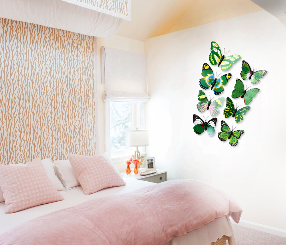 12pcs 3D Butterfly Wall Decor Stickers for Living Room Bedroom Office Decorations 12pcs 3D Butterfly Wall Decor Stickers for Living Room Bedroom Office Decorations