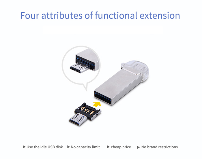 POFAN 2PCS USB 2.0 to Micro USB Adapter Data Transmission Charging POFAN 2PCS USB 2.0 to Micro USB Adapter Data Transmission Charging