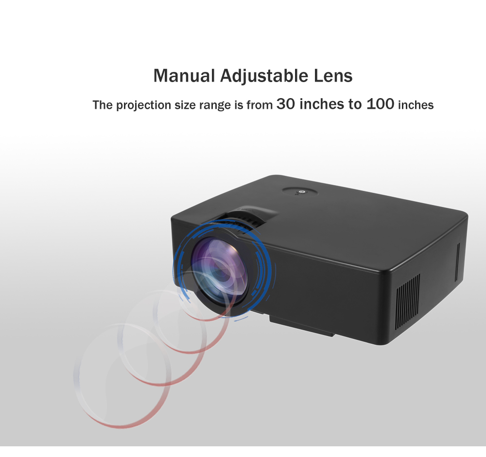 E08 LCD Projector 2500 Lumens 800 x 480 Pixels 1080P HD Media Player E08 LCD Projector 2500 Lumens 800 x 480 Pixels 1080P HD Media Player