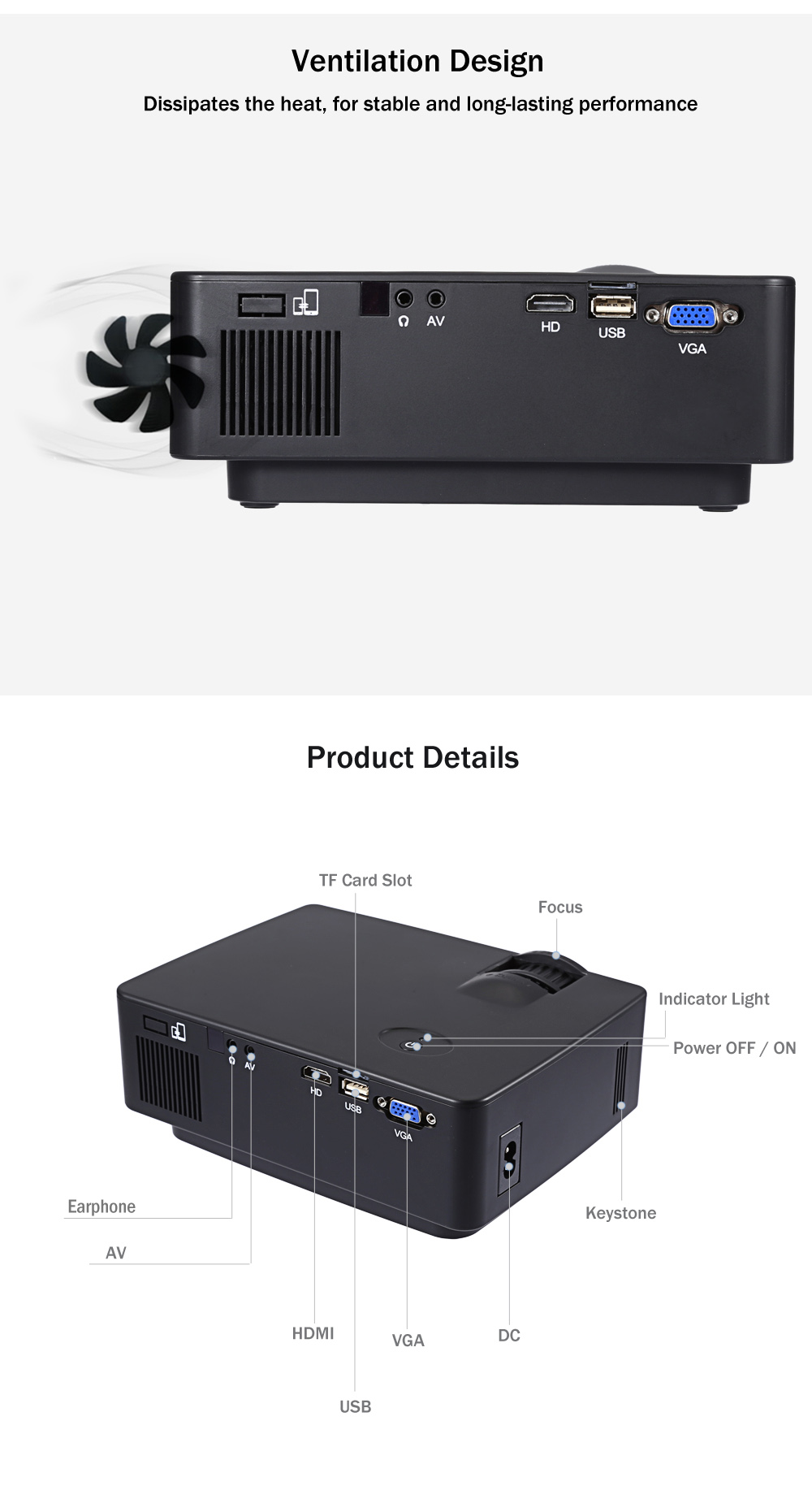 E08 LCD Projector 2500 Lumens 800 x 480 Pixels 1080P HD Media Player E08 LCD Projector 2500 Lumens 800 x 480 Pixels 1080P HD Media Player