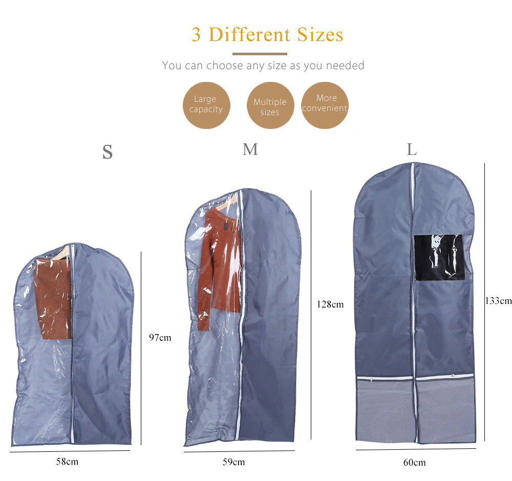 Foldable Wardrobe Hanging Garment Cover Case Dust-proof Storage Bag