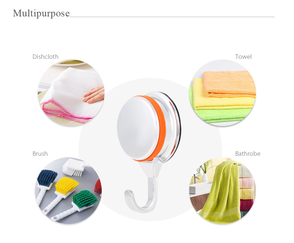 Removable Strong Vacuum Suction Cup Hook Holder for Towel Bathrobe Removable Strong Vacuum Suction Cup Hook Holder for Towel Bathrobe