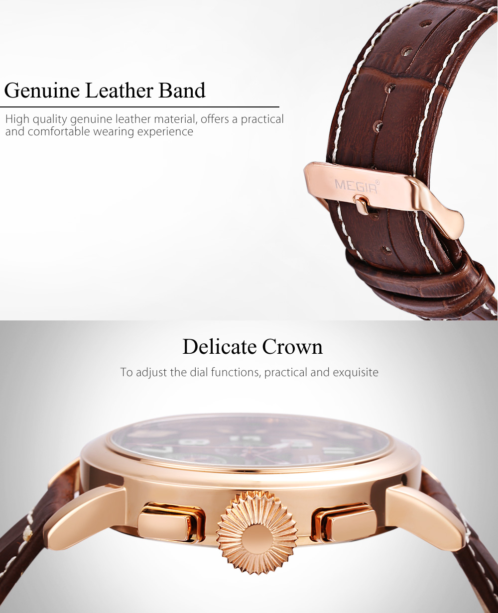 MEGIR ML2031 Male Quartz Watch Date Display Luminous Men Wristwatch MEGIR ML2031 Male Quartz Watch Date Display Luminous Men Wristwatch
