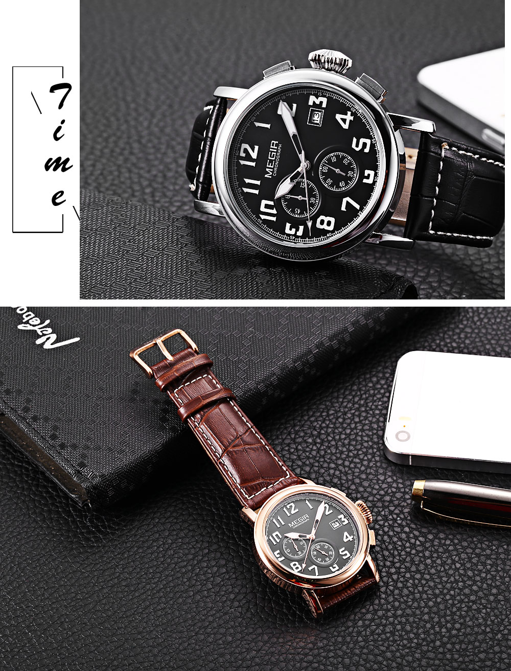 MEGIR ML2031 Male Quartz Watch Date Display Luminous Men Wristwatch MEGIR ML2031 Male Quartz Watch Date Display Luminous Men Wristwatch