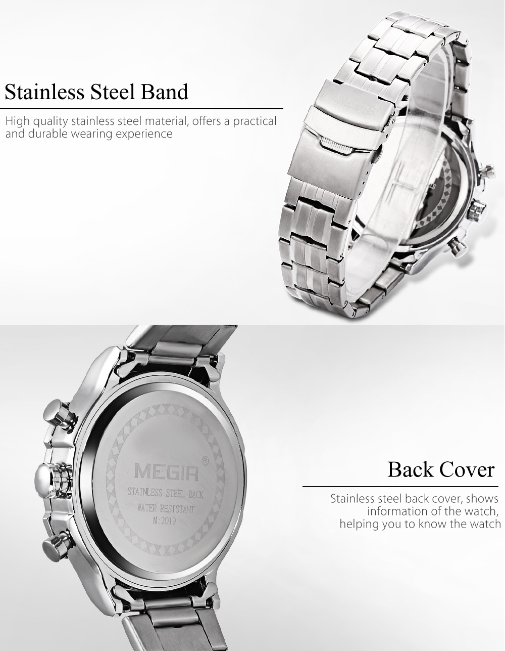 MEGIR ML2019 Male Quartz Watch Calendar Stopwatch Men Wristwatch MEGIR ML2019 Male Quartz Watch Calendar Stopwatch Men Wristwatch