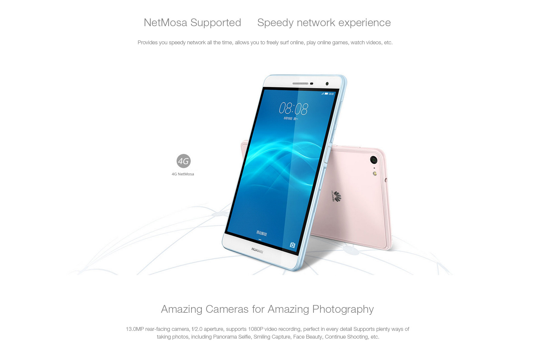 Huawei MediaPad M2 Lite ( PLE-703L ) 7.0 inch 4G Phablet Android 5.1 Snapdragon 615 Octa Core 1.5GHz 3GB RAM 32GB ROM 13.0MP Rear Camera Fingerprint Sensor OTG