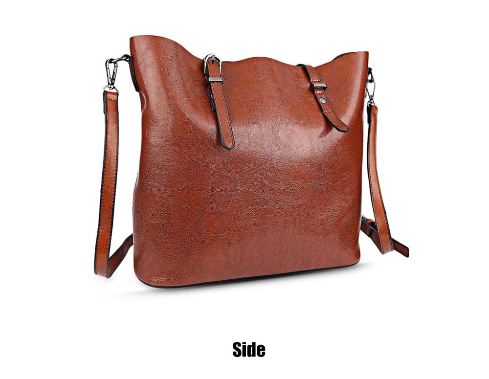 Classic Pure Color PU Waterproof Women Convertible Shopper Bag Classic Pure Color PU Waterproof Women Convertible Shopper Bag