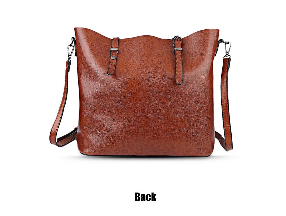 Classic Pure Color PU Waterproof Women Convertible Shopper Bag Classic Pure Color PU Waterproof Women Convertible Shopper Bag