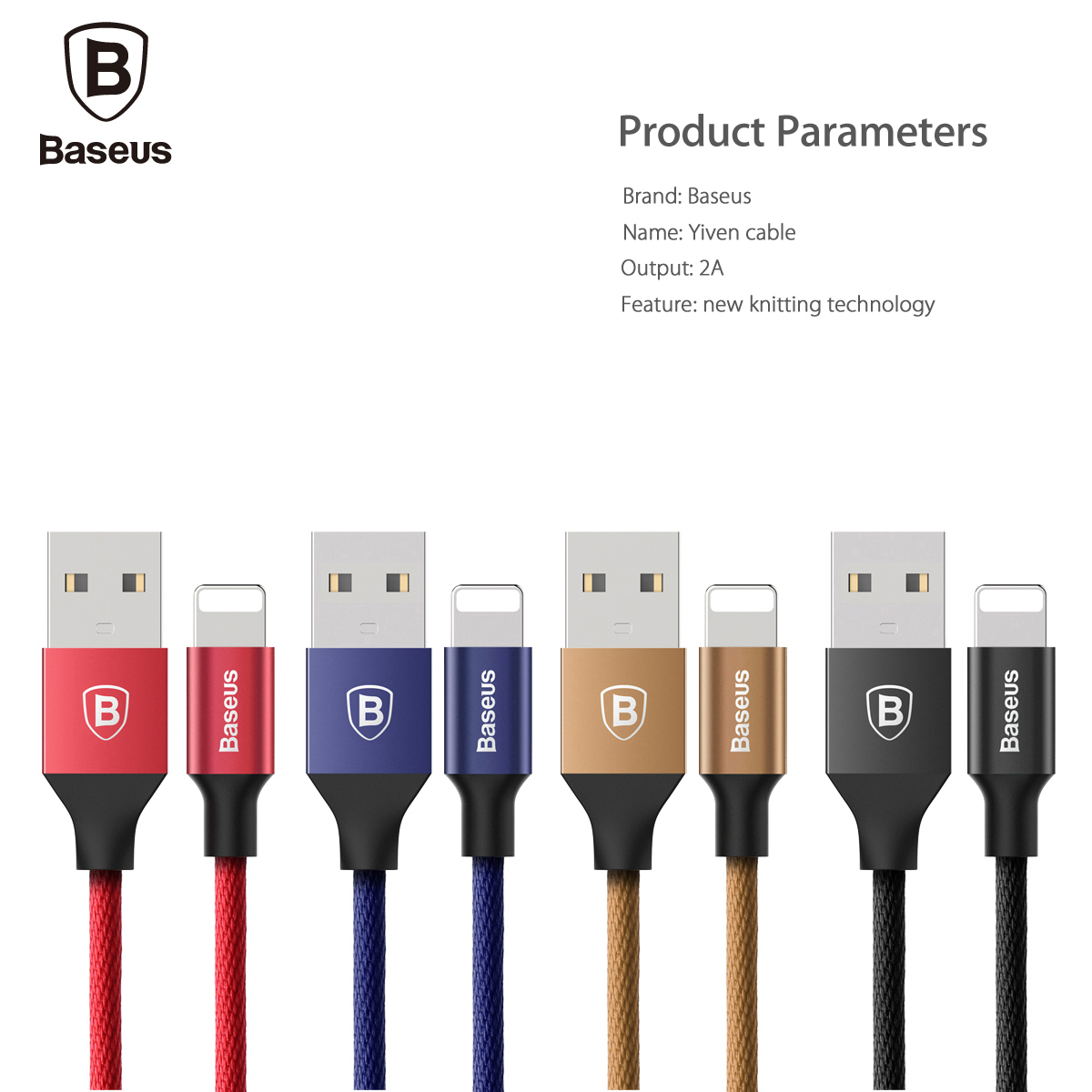 Baseus Yiven Cable 8 Pin USB Data Charging Braided Wire 1.8M Baseus Yiven Cable 8 Pin USB Data Charging Braided Wire 1.8M