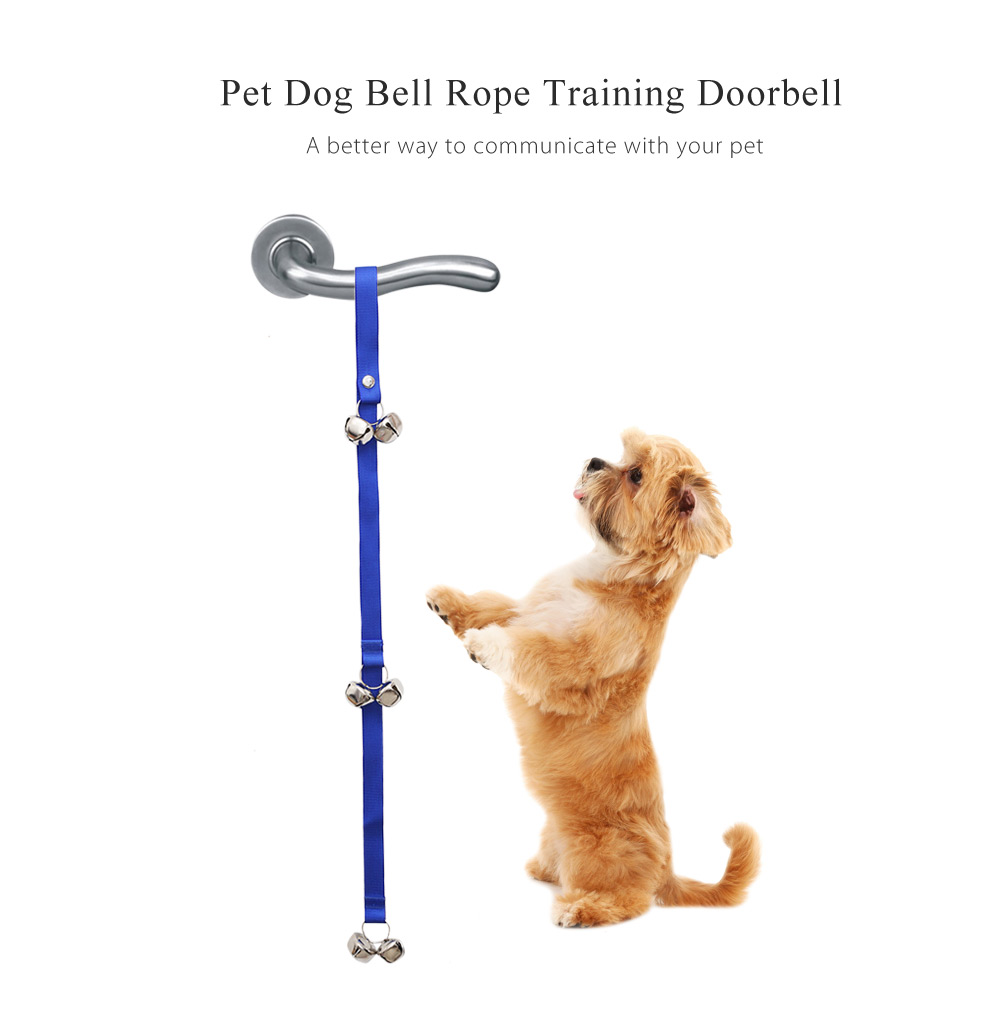 Adjustable Pet Dog Bell Rope House Training Doorbell Adjustable Pet Dog Bell Rope House Training Doorbell