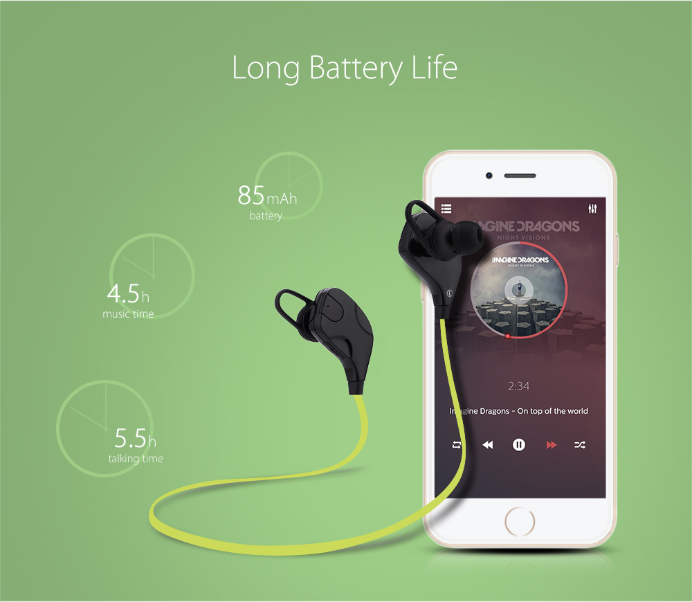 QY7S Wireless Bluetooth V4.1 Sport Earphones Headphones QY7S Wireless Bluetooth V4.1 Sport Earphones Headphones