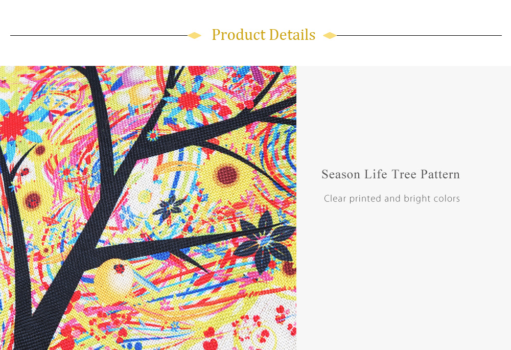 45 x 45CM Season Life Tree Cushion Cover Cotton Linen Pillow Case Home Decor 45 x 45CM Season Life Tree Cushion Cover Cotton Linen Pillow Case Home Decor