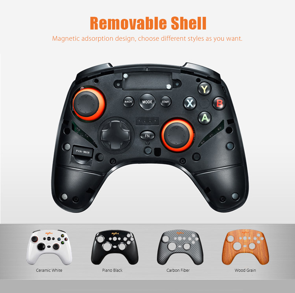 PXN 9608 2.4GHz Wireless Bluetooth V4.0 Removable Shell Joystick for Android Phone with Cover