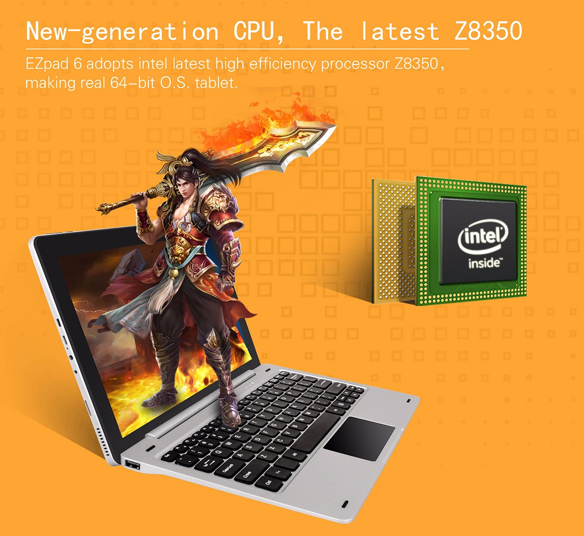 Jumper EZpad 6 11.6 inch 2 in 1 Tablet PC Windows 10 OS Intel Cherry Trail Z8350 Quad Core 1.44GHz FHD IPS Screen 4GB RAM 64GB ROM OTG HDMI