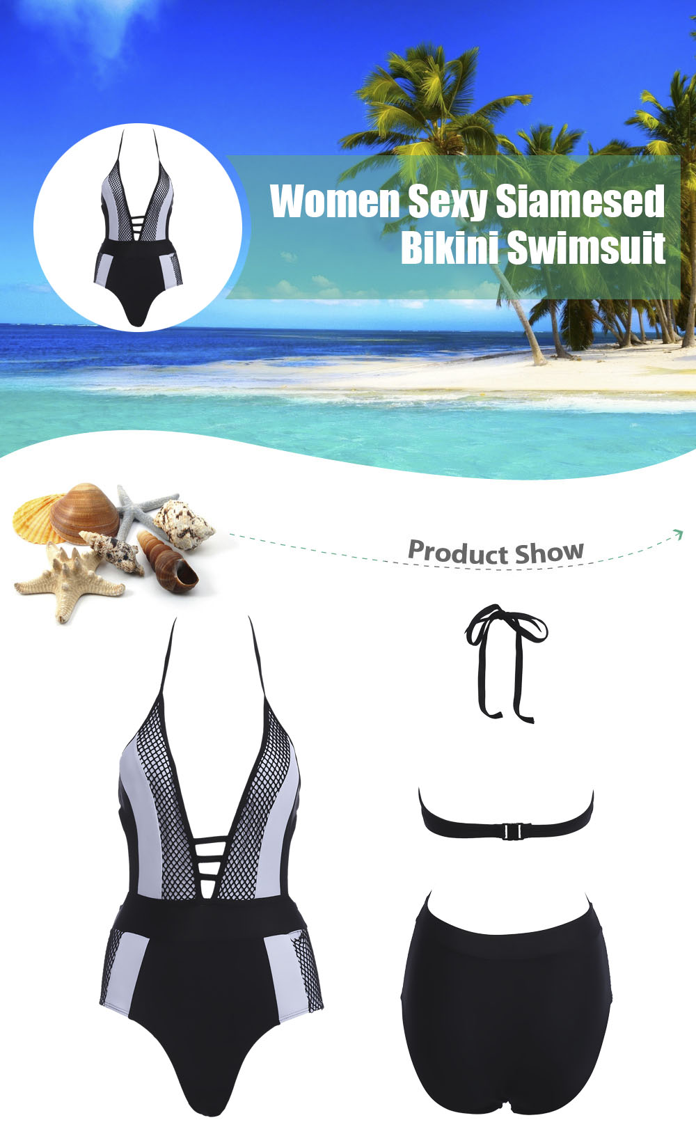 Women Sexy Siamesed Bikini Swimsuit Beach Bathing Suit