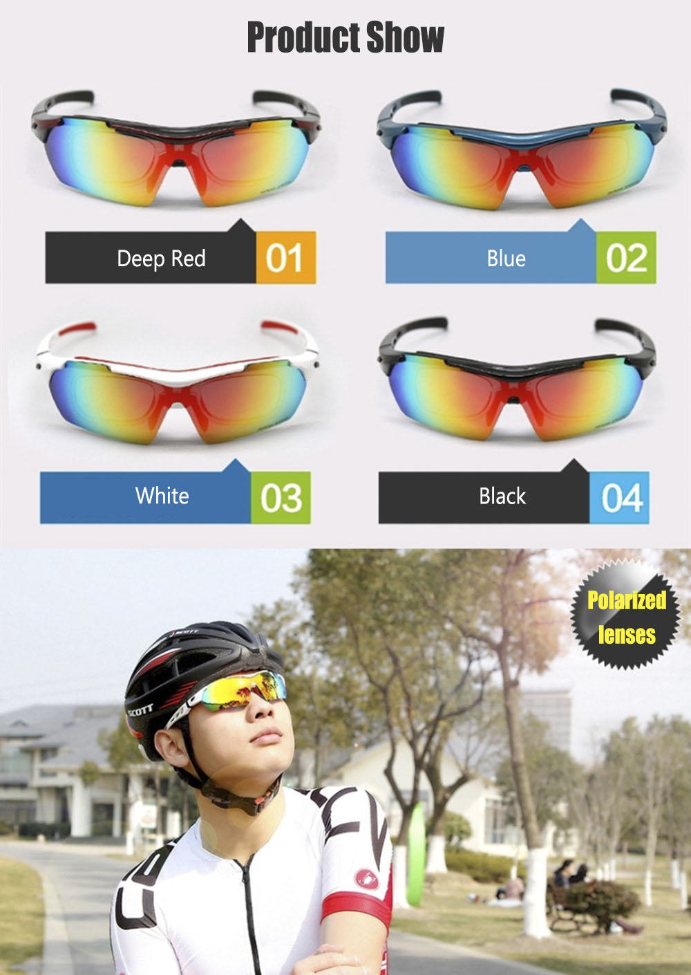 Robesbon TSR838 Windproof Cycling Sunglasses Bike Polarized Goggles Eyewear Robesbon TSR838 Windproof Cycling Sunglasses Bike Polarized Goggles Eyewear