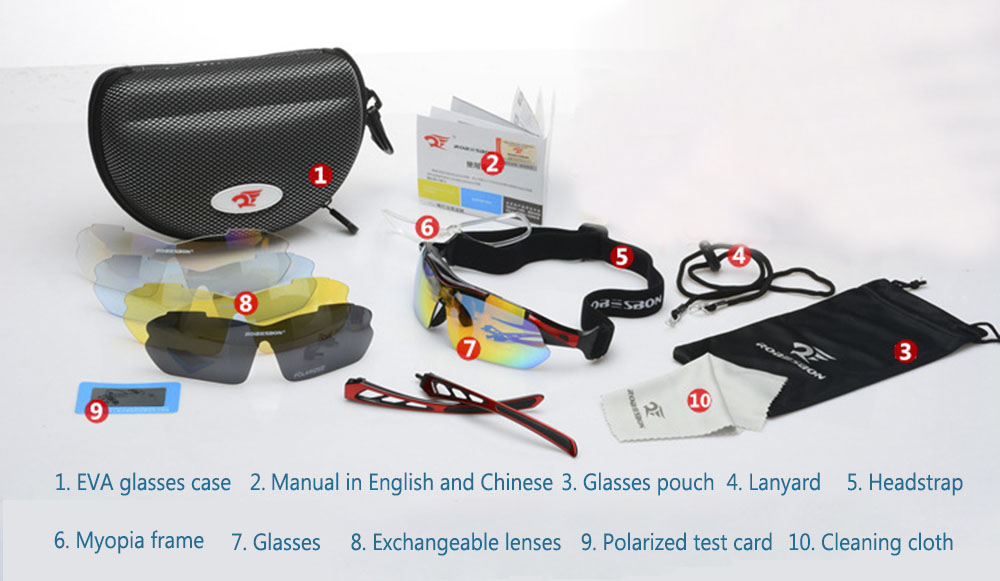 Robesbon TSR838 Windproof Cycling Sunglasses Bike Polarized Goggles Eyewear Robesbon TSR838 Windproof Cycling Sunglasses Bike Polarized Goggles Eyewear