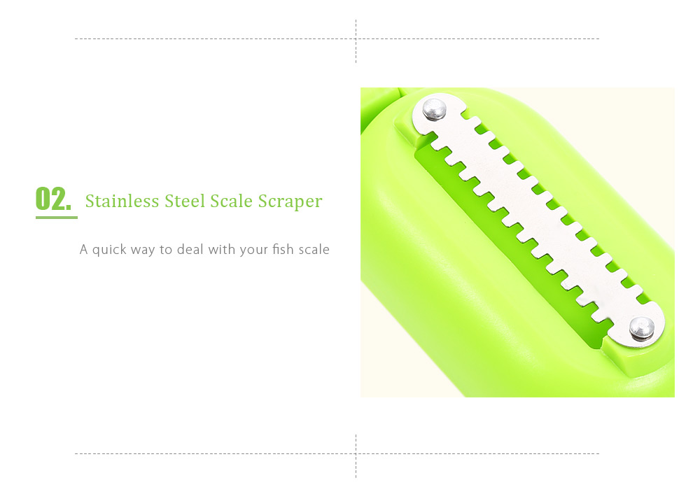 Multifunctional Stainless Steel Fish Scale Scraper Cleaner Kitchen Tool
