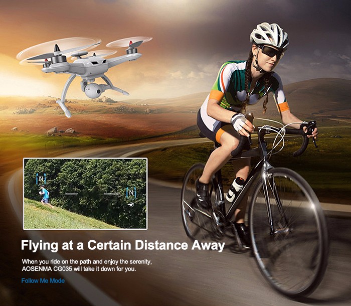 AOSENMA CG035 RC Brushless Drone RTF 5.8G FPV 1080P HD 2.4GHz 6-axis Gyro GPS BDS Dual Positioning Systems Follow Me Mode AOSENMA CG035 RC Brushless Drone RTF 5.8G FPV 1080P HD 2.4GHz 6-axis Gyro GPS BDS Dual Positioning Systems Follow Me Mode