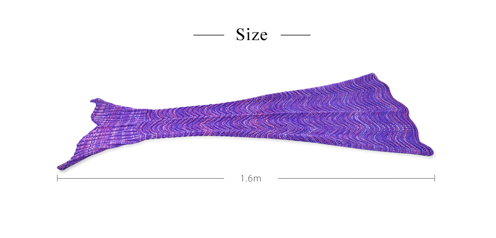 Weave Mermaid Blanket Fish Shape Sleeping Sofa Bed Air Conditioning Rug - 1.6M Weave Mermaid Blanket Fish Shape Sleeping Sofa Bed Air Conditioning Rug - 1.6M