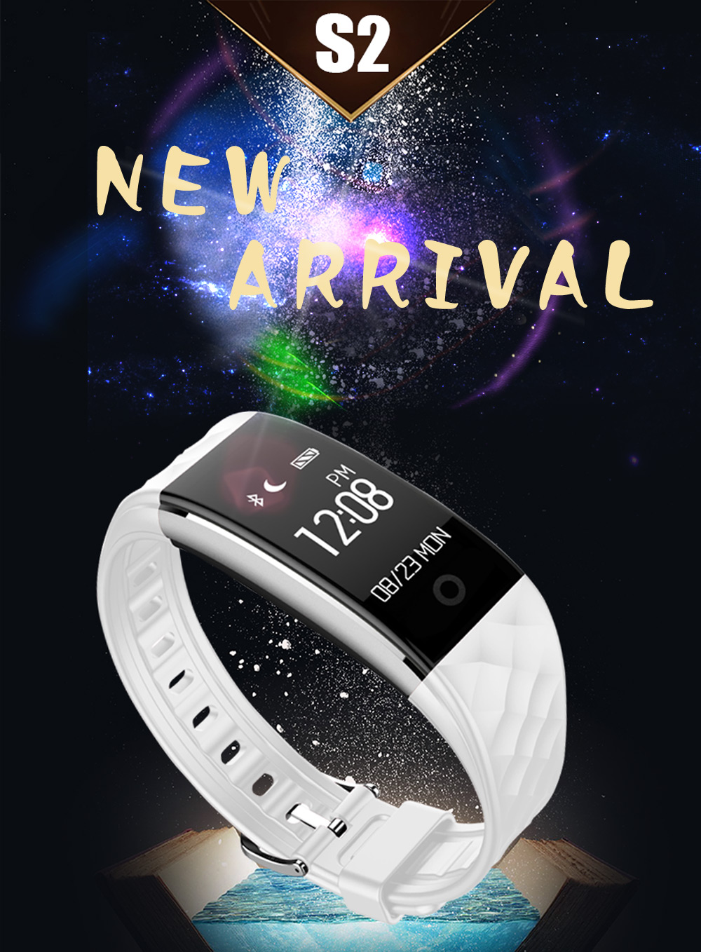 S2 Smart Bracelet Heart Rate Monitor Notification GPS Sport Tracker Watch S2 Smart Bracelet Heart Rate Monitor Notification GPS Sport Tracker Watch