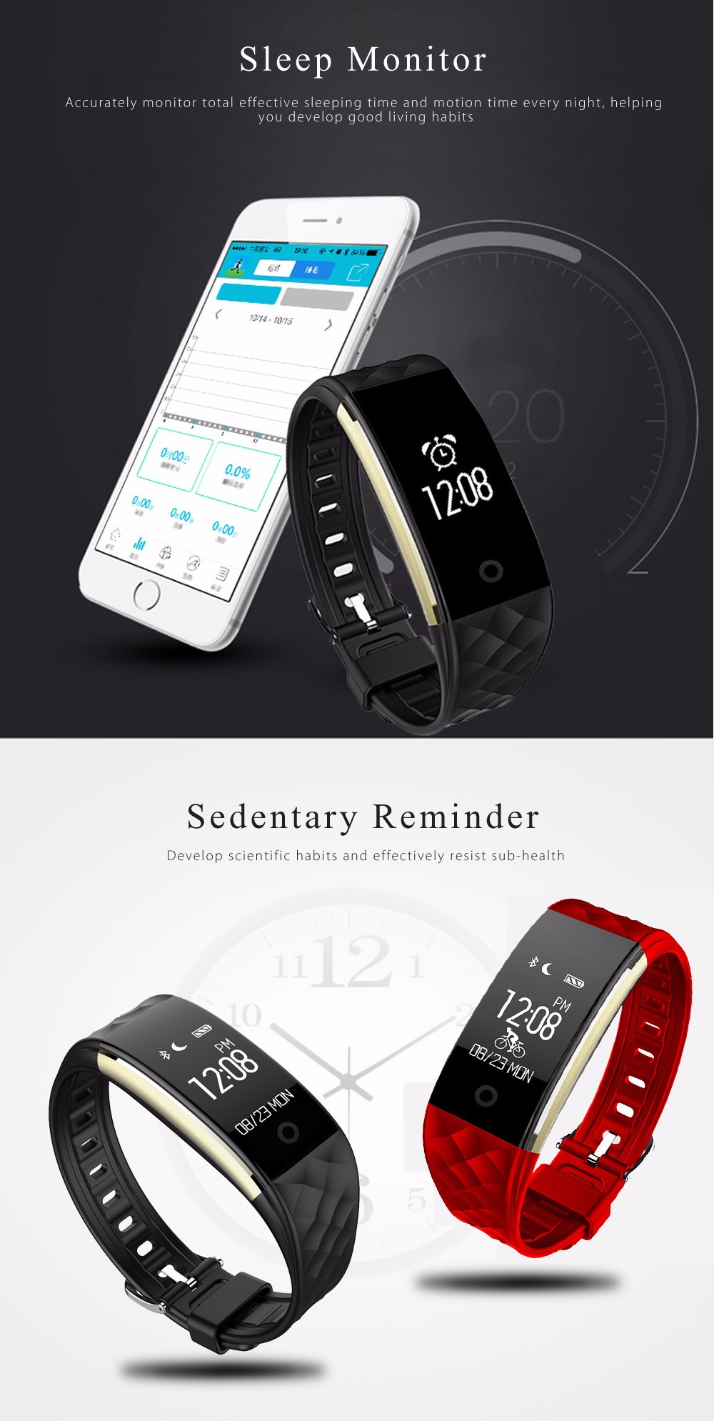 S2 Smart Bracelet Heart Rate Monitor Notification GPS Sport Tracker Watch S2 Smart Bracelet Heart Rate Monitor Notification GPS Sport Tracker Watch