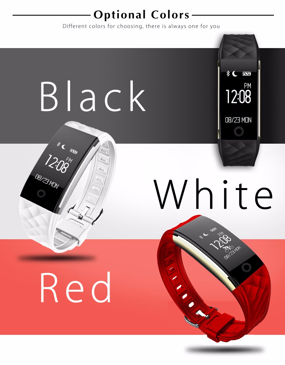 S2 Smart Bracelet Heart Rate Monitor Notification GPS Sport Tracker Watch S2 Smart Bracelet Heart Rate Monitor Notification GPS Sport Tracker Watch