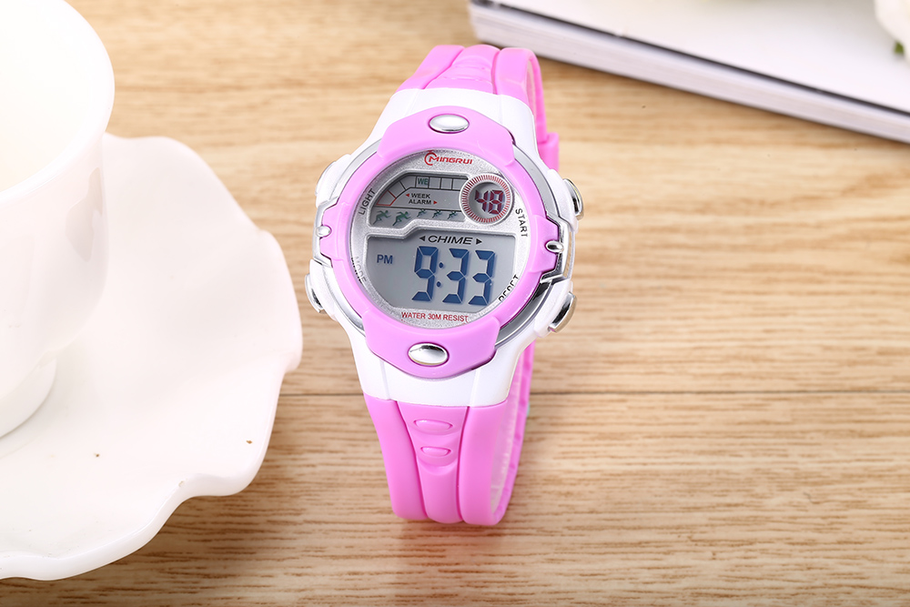 MINGRUI MR - 8532033 Kids LED Digital Watch Calendar Chronograph Display 3ATM Wristwatch