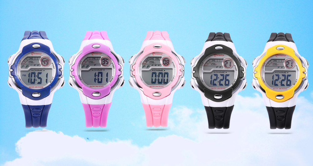 MINGRUI MR - 8532033 Kids LED Digital Watch Calendar Chronograph Display 3ATM Wristwatch