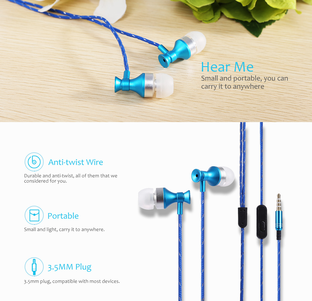 3.5MM HiFi Stereo Music In-ear Earphones 3.5MM HiFi Stereo Music In-ear Earphones