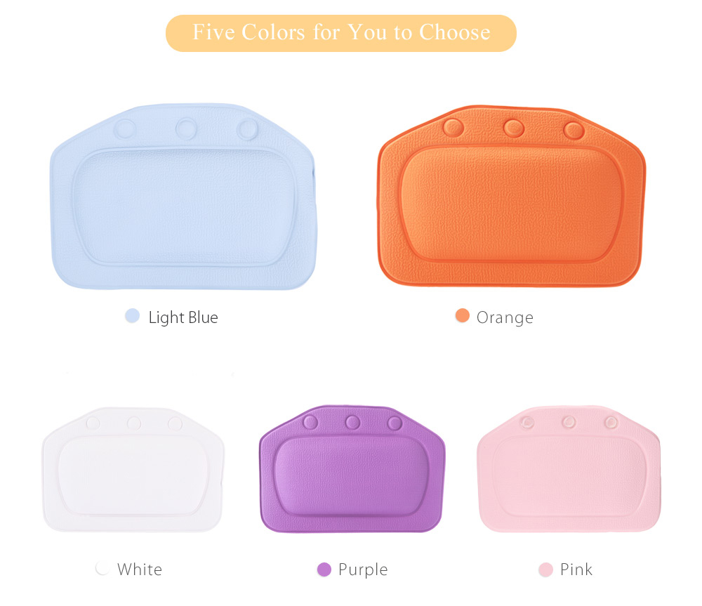 Non-slip Water Resistant PVC Bathtub Pillow Bath Spa Relaxing Cushion with Suction Cups Non-slip Water Resistant PVC Bathtub Pillow Bath Spa Relaxing Cushion with Suction Cups