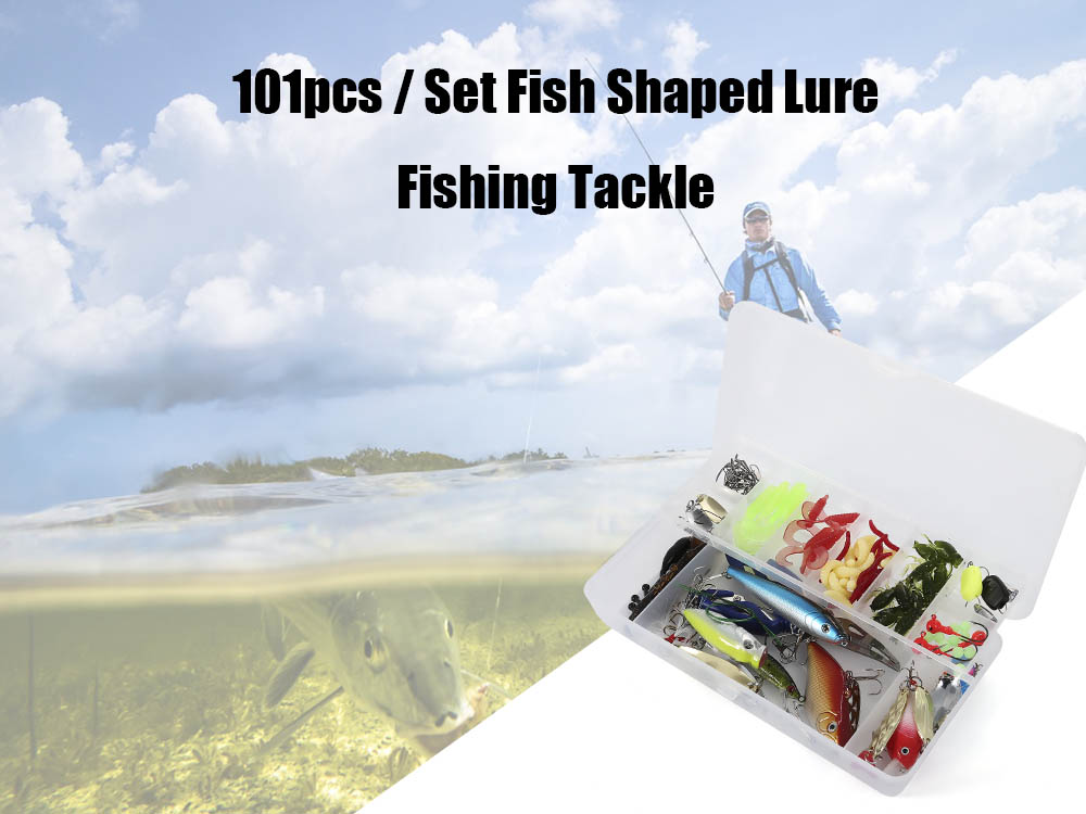101pcs / Set Lifelike Worm Shaped Fish Lure Sharp Hook Fishing Tackle 101pcs / Set Lifelike Worm Shaped Fish Lure Sharp Hook Fishing Tackle
