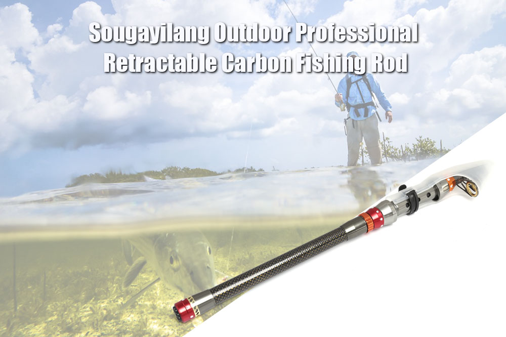 Sougayilang Outdoor Retractable Carbon Fish Pole Fishing Rod Sougayilang Outdoor Retractable Carbon Fish Pole Fishing Rod