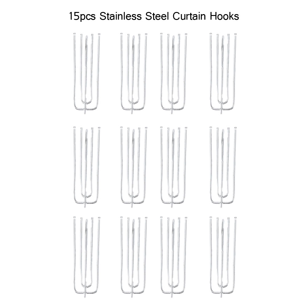 15pcs Stainless Steel Drapery Curtain Clips Hooks 15pcs Stainless Steel Drapery Curtain Clips Hooks