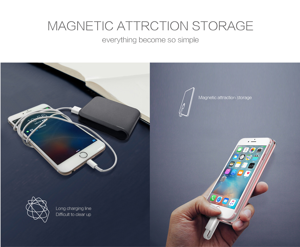 IDMIX Q5 MFi Certification 6000mAh Portable Power Bank Ultra-slim 2.4A Quick Charge Built-in 8 Pin Charging Cable IDMIX Q5 MFi Certification 6000mAh Portable Power Bank Ultra-slim 2.4A Quick Charge Built-in 8 Pin Charging Cable
