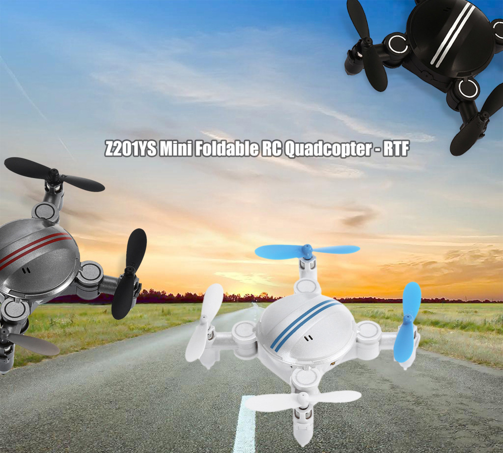 Z201YS Mini Foldable RC Drone RTF WiFi FPV / 0.3MP Camera / 2.4GHz 4CH 6-axis Gyro / Air Press Altitude Hold / Headless Mode