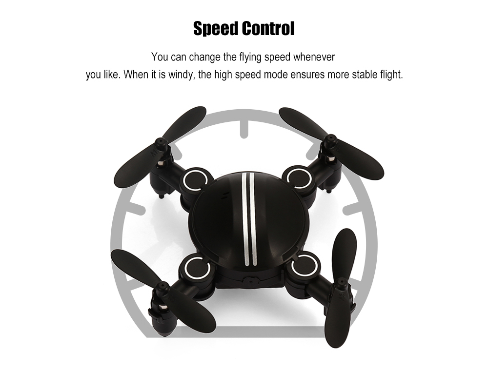 Z201YS Mini Foldable RC Drone RTF WiFi FPV / 0.3MP Camera / 2.4GHz 4CH 6-axis Gyro / Air Press Altitude Hold / Headless Mode