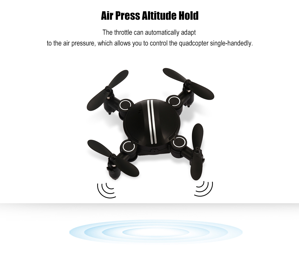 Z201YS Mini Foldable RC Drone RTF WiFi FPV / 0.3MP Camera / 2.4GHz 4CH 6-axis Gyro / Air Press Altitude Hold / Headless Mode