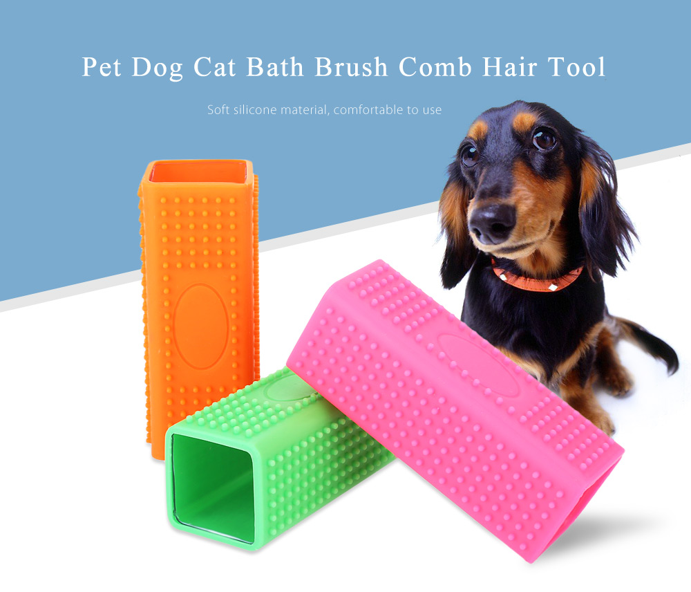 Pet Dog Puppy Cat Bath Brush Comb Depilation Soft Silicone Sticky Hair Tool Pet Dog Puppy Cat Bath Brush Comb Depilation Soft Silicone Sticky Hair Tool