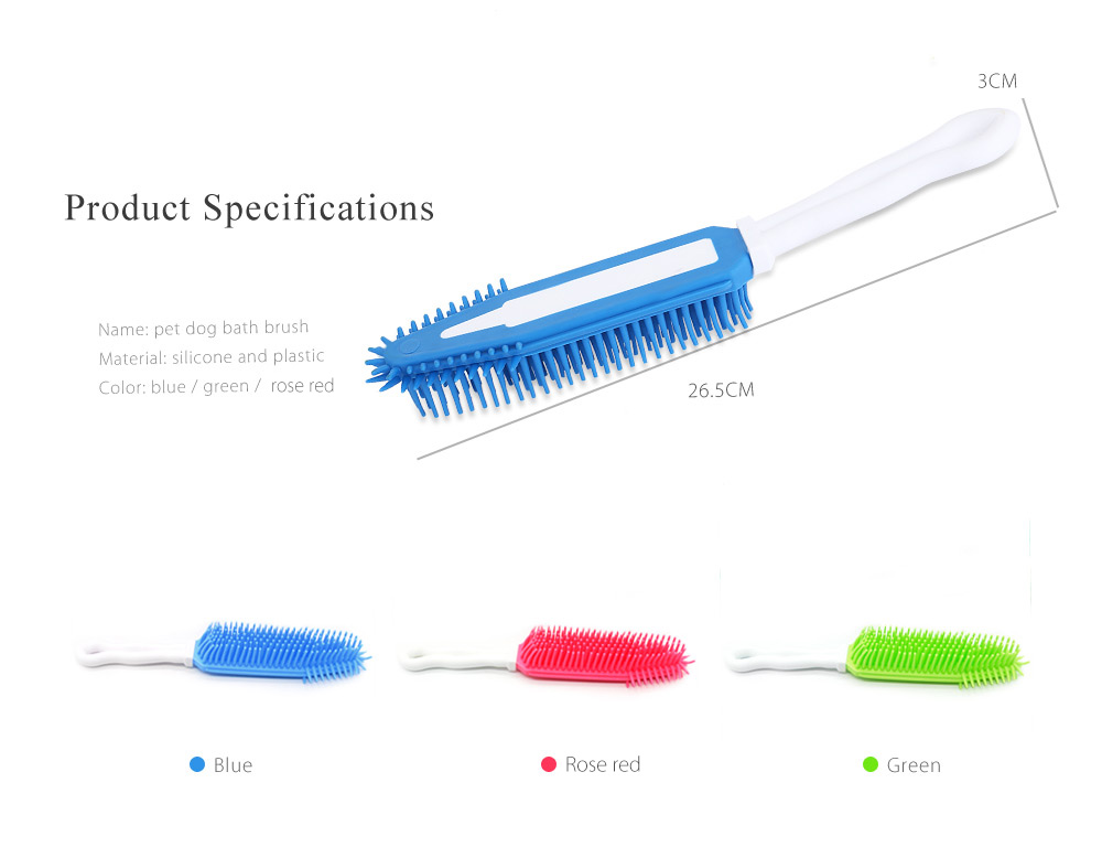 Pet Dog Puppy Cat Bristle Bath Brush Comb Deplitation Silicone Sticky Hair Tool Pet Dog Puppy Cat Bristle Bath Brush Comb Deplitation Silicone Sticky Hair Tool